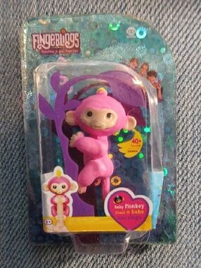 ZURU MINI Brand Toys Series "FingerlingS" Baby Monkey Pink